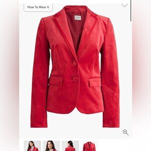 SOLD J. Crew Velvet Schoolboy Blazer